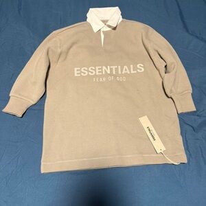 Fear of God Essentials Beige Polo Shirt